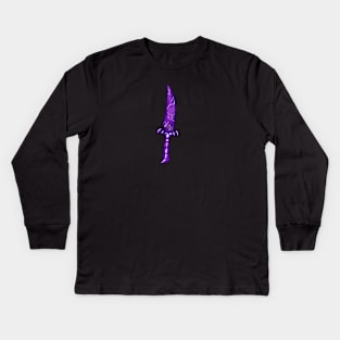 Purple Dragon Lightning Sword Kids Long Sleeve T-Shirt